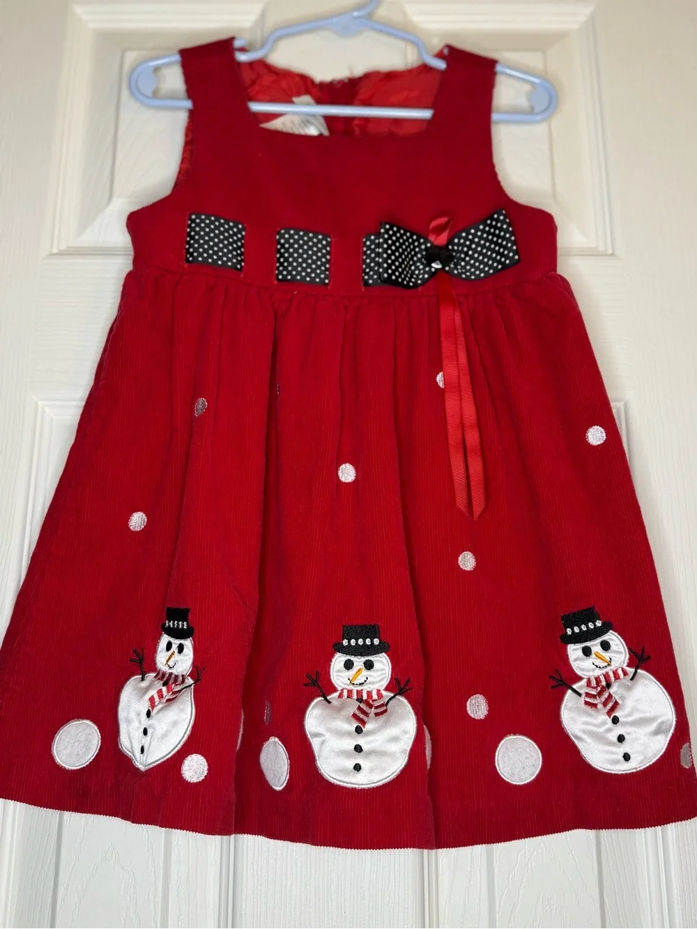 Bonnie Jean Red Girls' Vintage Dress with Satin Lining